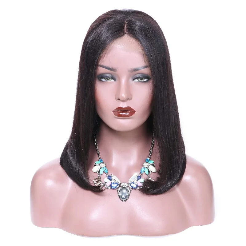 Bob Wigs for Friend Hangouts​ Short Straight Bob Wig 13x4 Transparent Lace Frontal Wig