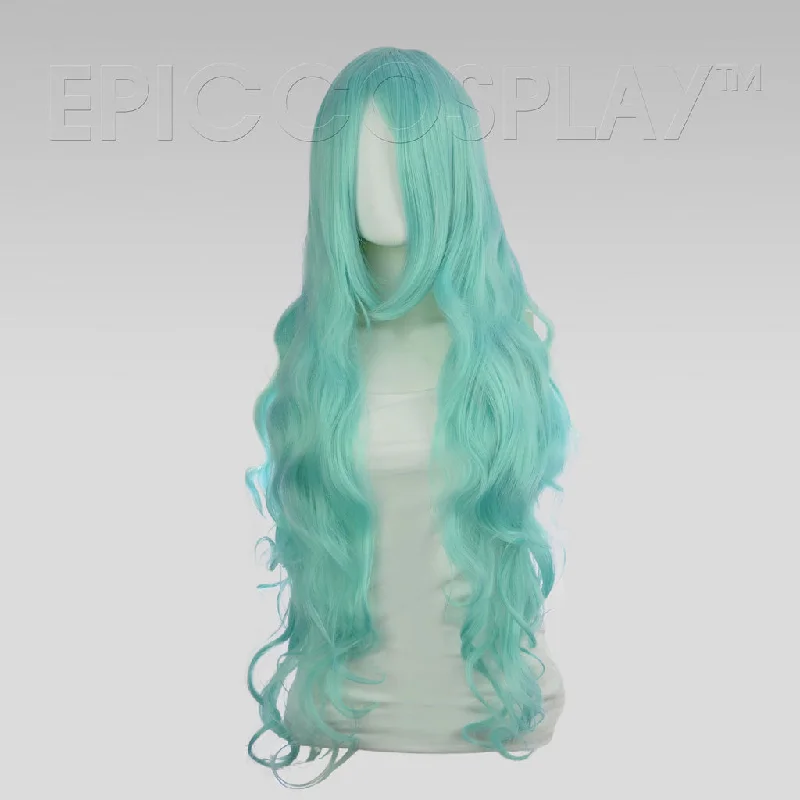 Long - length wig with a middle - part for a classic and elegant style Hera - Mint Green Wig Long - length wig with a middle - part for a classic and elegant style Hera - Mint Green Wig