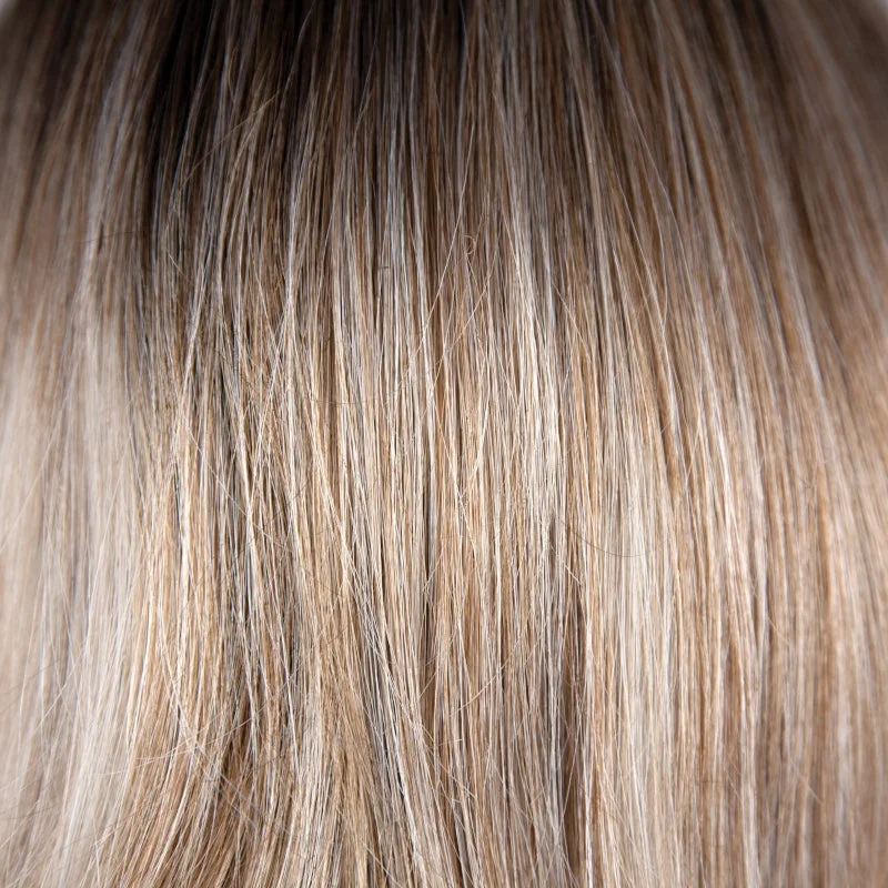 Melted Marshmallow | Blend of Warm Dark Brown and Medium Golden Blonde with Medium Brown roots and Light Ash Blonde tips and highlights.
