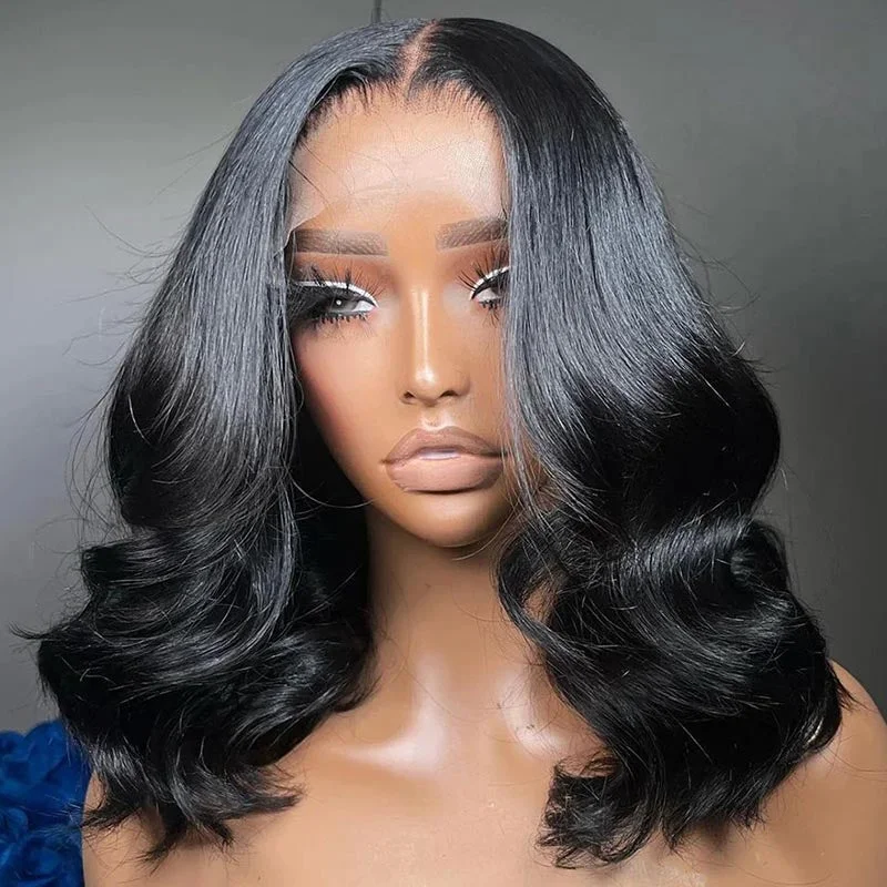 Wavy Wigs for Acting Performances​ Body Wave Bob Wig 13x4 HD Lace Front Wig Short Human Hair Wigs Loose Body Wave Lace Frontal Bob Wigs For Women