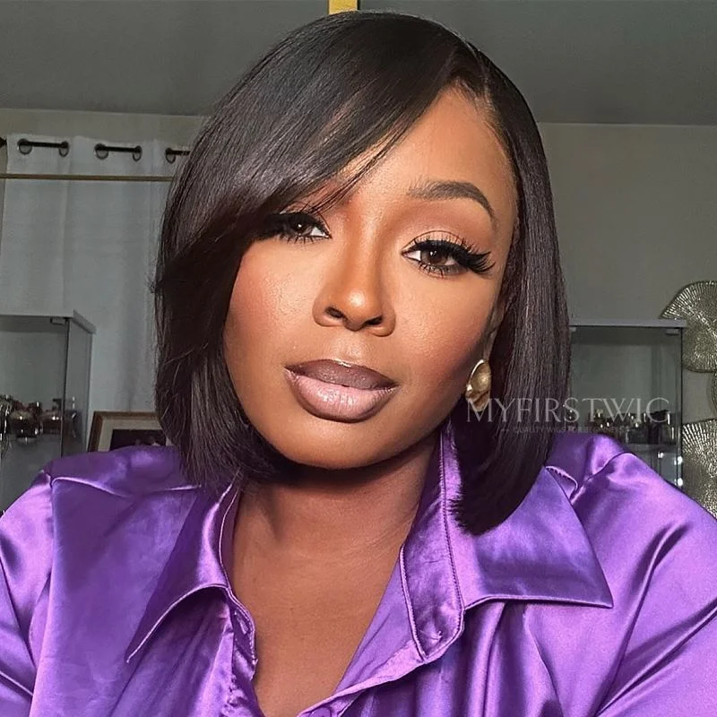 Bob Wigs for Social Media - Worthy Outfits Short Bob Cut HD Lace Wear & Go Glueless Closure Wig - CLB038 Bob Wigs for Social Media - Worthy Outfits Short Bob Cut HD Lace Wear & Go Glueless Closure Wig - CLB038