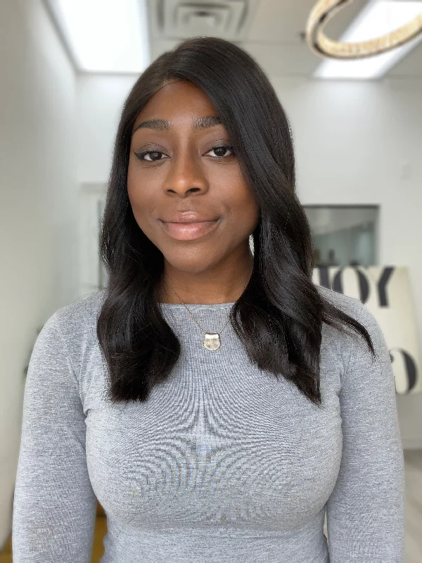 Bob Wigs for Concerts​ Highline Lace Top Wig, "Natural Soft Black" (R2788)