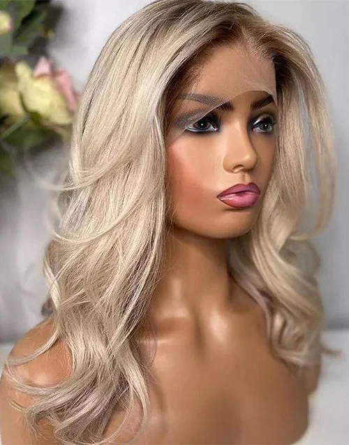 Wavy Wigs for TikTok Stars Nancy Ombre Ash Blonde Wavy 13x4 Lace Front Wig Glueless Human Hair Wig Wavy Wigs for TikTok Stars Nancy Ombre Ash Blonde Wavy 13x4 Lace Front Wig Glueless Human Hair Wig