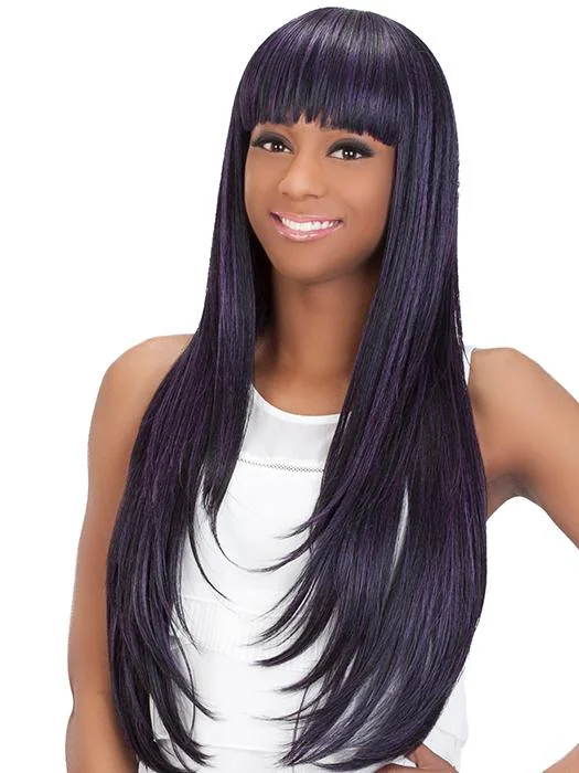 Long - length wig with a side - swept bang for a sophisticated look Skyler | HF Synthetic Wig (Basic Cap)
