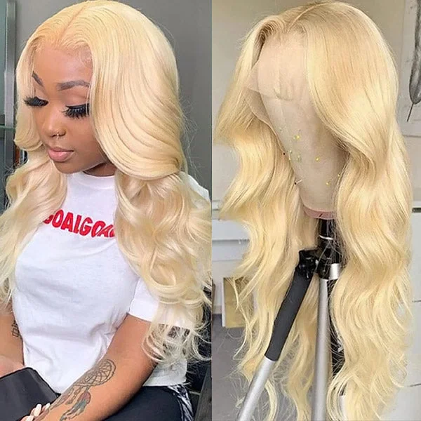 Wavy Wigs for Swimming (Water - Resistant Options)​ 613 Lace Front Wigs Body Wave Human Hair Wigs T Part HD Lace Wigs
