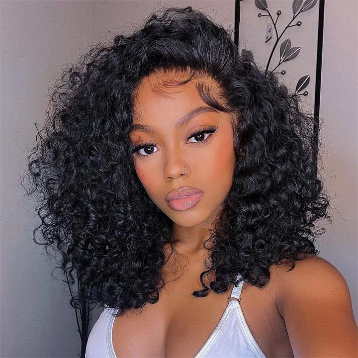 Bob Wigs for Pilates No Code Need: Glueless 4x4/13x4 Invisible HD Lace Front Pre Plucked Natural Hairline Kinky Curly Bob Wig-Geeta Hair Bob Wigs for Pilates No Code Need: Glueless 4x4/13x4 Invisible HD Lace Front Pre Plucked Natural Hairline Kinky Curly Bob Wig-Geeta Hair