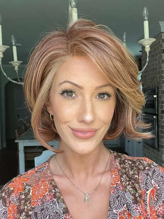 Short wig with a blunt bob cut for a modern and sleek style In Charge | HF Synthetic Lace Front Wig (Mono Part)
