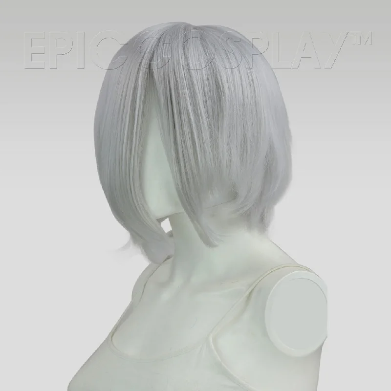 Monofilament - cap short wig for a breathable and natural - looking scalp Aphrodite - Silvery Grey Wig