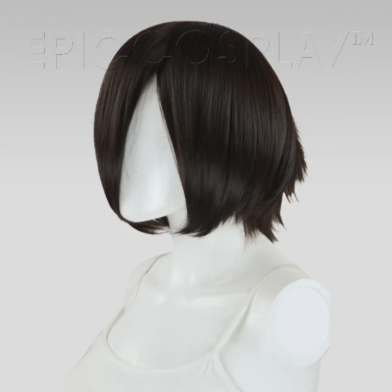 Short wig with a wavy texture for a beachy and relaxed look Aphrodite - Natural Black Wig