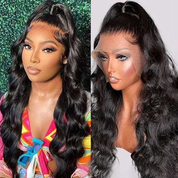 13x4 HD Lace Frontal Wigs Body Wave Lace Front Wig 180% Density Brazilian Human Hair Wig 30 Inch 13x4 HD Lace Frontal Wigs Body Wave Lace Front Wig 180% Density Brazilian Human Hair Wig 30 Inch