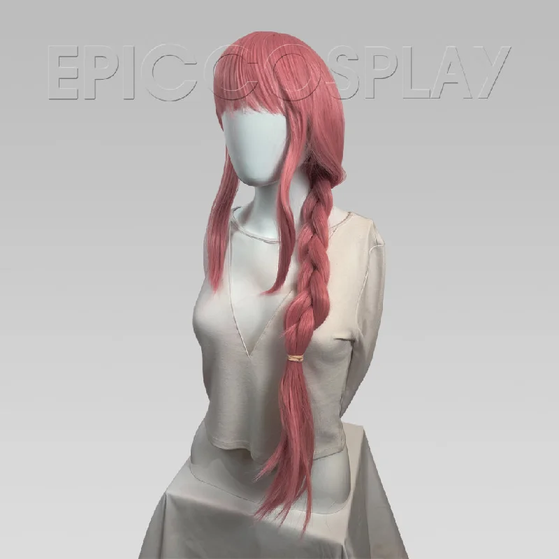 Long - length wig with a pre - bleached knot for a natural - looking scalp Maki - Princess Dark Pink Long Wig Long - length wig with a pre - bleached knot for a natural - looking scalp Maki - Princess Dark Pink Long Wig