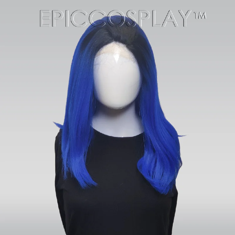 Long - length wig with a heat - resistant formula for easy styling at home Signature - Black to Electric Blue Ombre Lace Front Wig Long - length wig with a heat - resistant formula for easy styling at home Signature - Black to Electric Blue Ombre Lace Front Wig