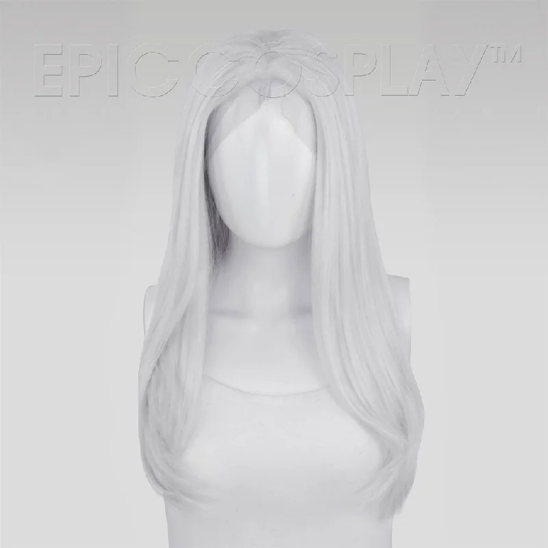 Long - length wig with a curly fringe for a playful and youthful vibe Scylla - Silver Grey Wig S