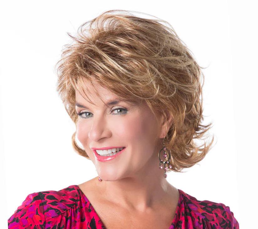 Medium - length wig with a straight texture for a sleek and modern look Perfection Large Wig by Toni Brattin | Heat Friendly Synthetic (Basic Cap) Medium - length wig with a straight texture for a sleek and modern look Perfection Large Wig by Toni Brattin | Heat Friendly Synthetic (Basic Cap)