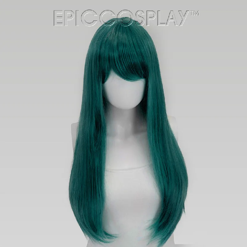 Long - length wig with a wispy fringe for a soft and feminine look Nyx - Emerald Green Wig