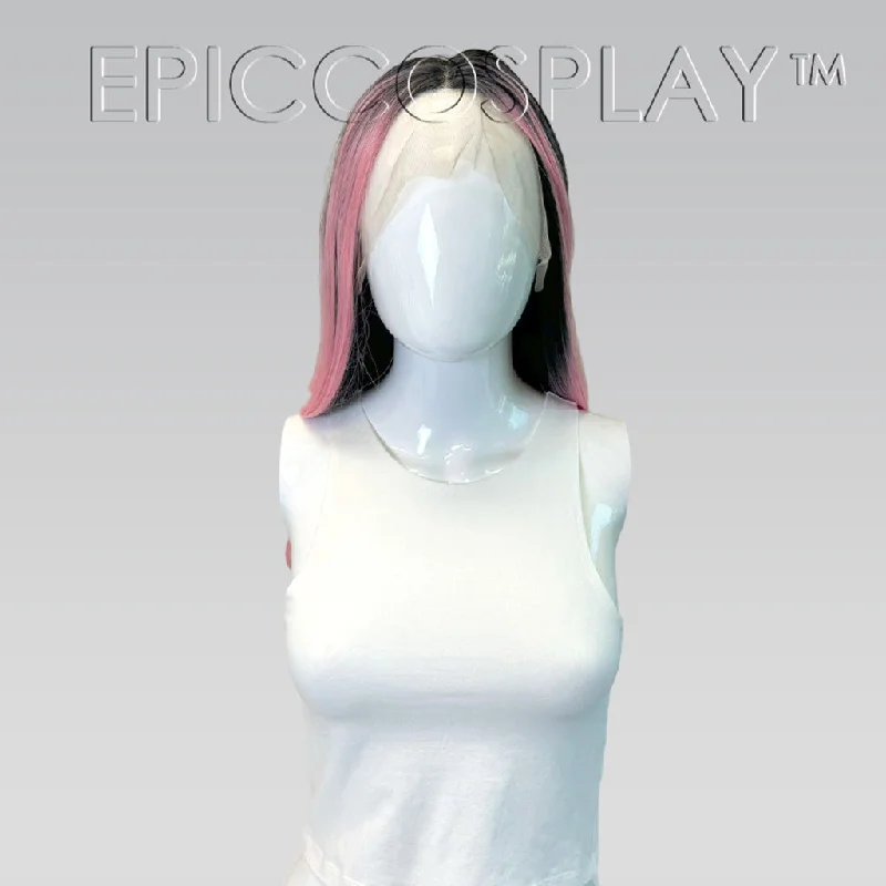 Human - hair long - length wig for a natural and luxurious feel Signature - Black/ Cotton Candy Pink Wavy Wig Human - hair long - length wig for a natural and luxurious feel Signature - Black/ Cotton Candy Pink Wavy Wig