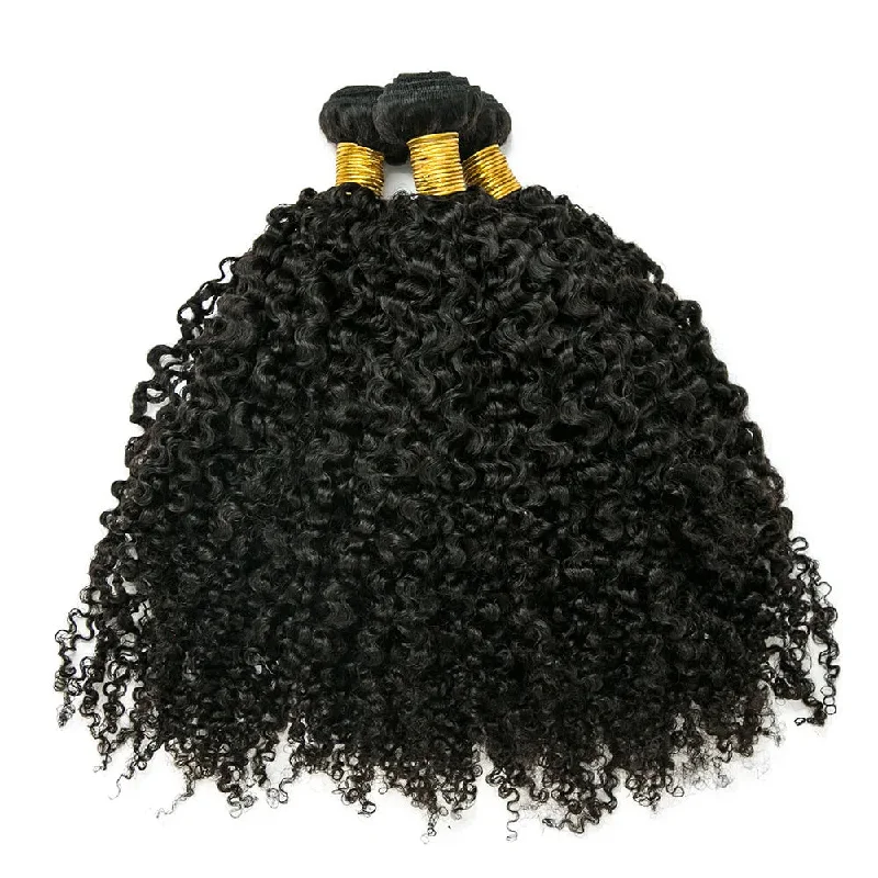 Multi-Textured Kinky Curly Weft Bundle Human Hair